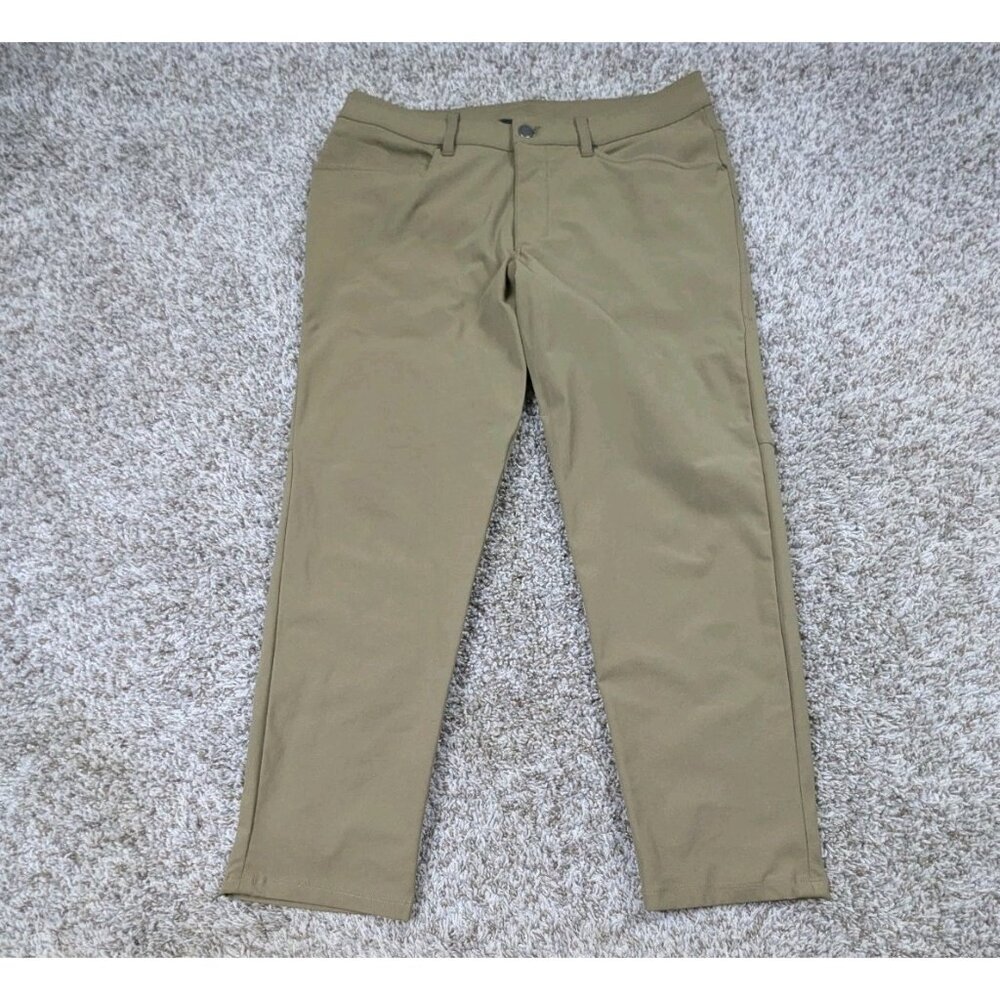 Lululemon ABC Classic Fit 5 Pocket Warpstreme Pants Men's 33 Dark Khaki 28"